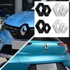 2026 Hot For Renault Hub Caps For Renault Megane 2 3 4 Twingo Clio Talisman Captur Sandero Car Front Grille Emblem Rear trunk Lo