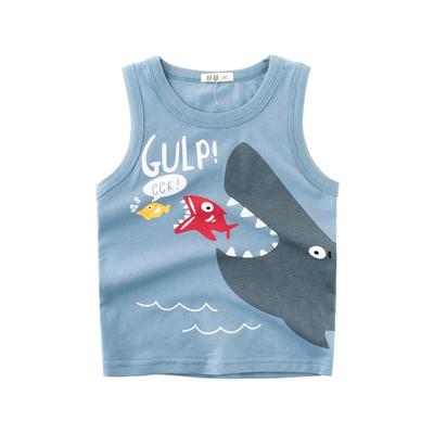 2025 Summer Boys Cartoon Sleeveless Vest - New Style Children's Top