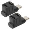 2pcs 1 To 2 USB C 3.1 90 Degree Angle Adapter 10Gbps USB 3.1 Type C Male To USBC 3.1 USB C2.0 Dual Female Right Angle