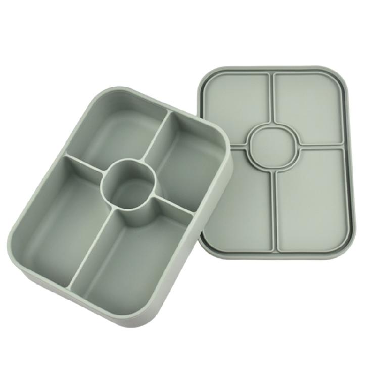 5 Zone Silicone Meal Preps Box With Dedicated Condiment Holders Freezers To Microwave Convenience For Daily Use