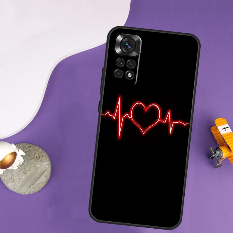 Nurse Heartbeat Case For Xiaomi Redmi Note 13 Pro 14 12 9 10 11 Pro 10S 11S 12S Redmi 14C 13C 10C 12C Cover