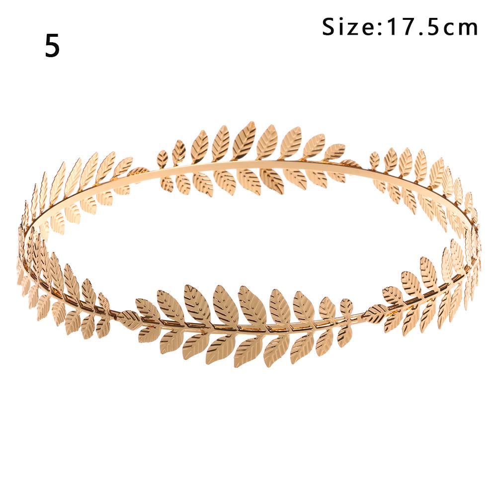 Retro Gold Leaf Wedding Roman Bride Greek Women Hair Accessories Bride Head Jewel Headband Head Tiaras Crown Jewelry Hair Hoop