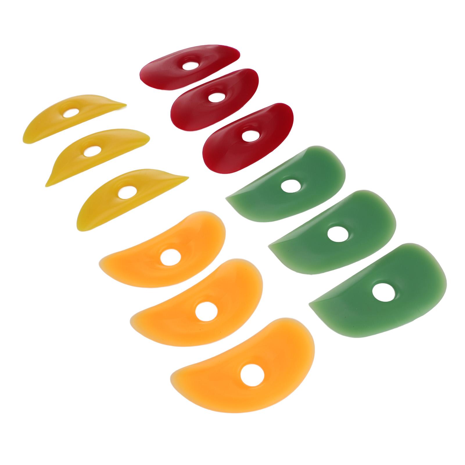 

12PCS Pottery Clay Rib Soft Smooth Shape Pottery Silicone Pottery Ceramics Clay Tool for DIY Project