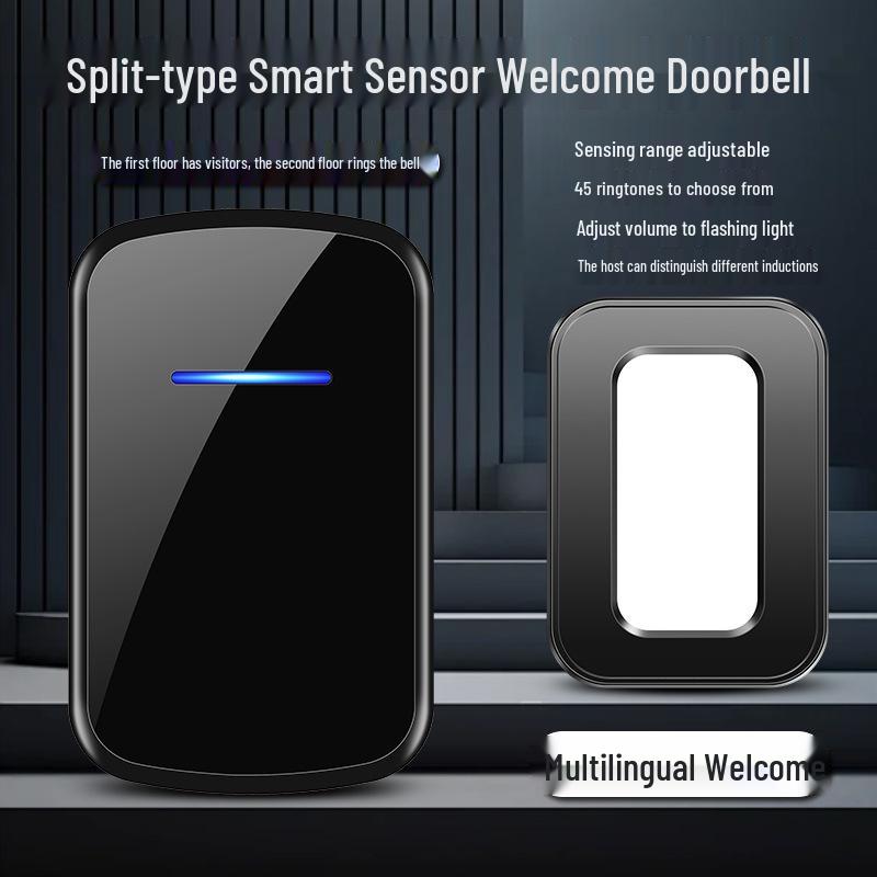 Infrared Motion Sensor Split Doorbell - Wireless Chime and Anti-Theft Security