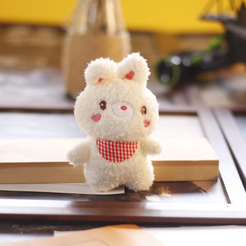 Cute And Cuddly Stuffed Animal Keychain With Ultra-soft Short Plush Teddy Bear And Bunny