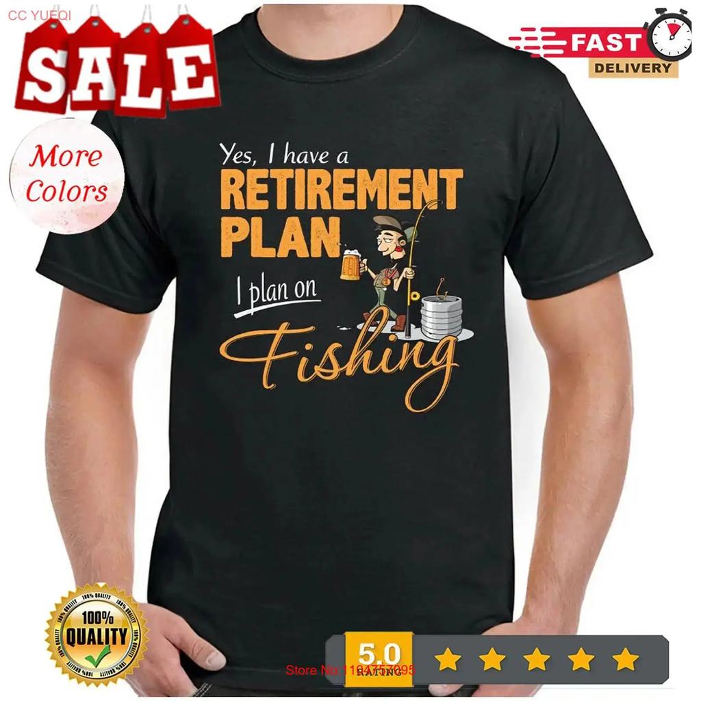 Fishing T Shirt Retireunisext Plan Unisexs Funny Angling Fisherunisex Angler Fish Sea Rod Vintage Top For Everyday Wear
