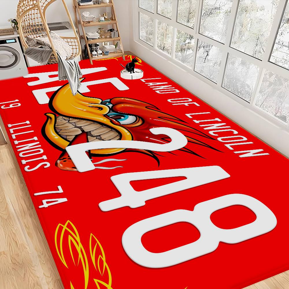 Mr H-horsepower Room Mats Retro Multiple Choice Living Room Kitchen Rug Non-Slip Welcome Rug