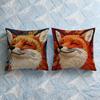 Cushion Cover Soft Squinty Case For Sofa Living Room Home Comfortable Office Decor Protective Pillow Fox Covers