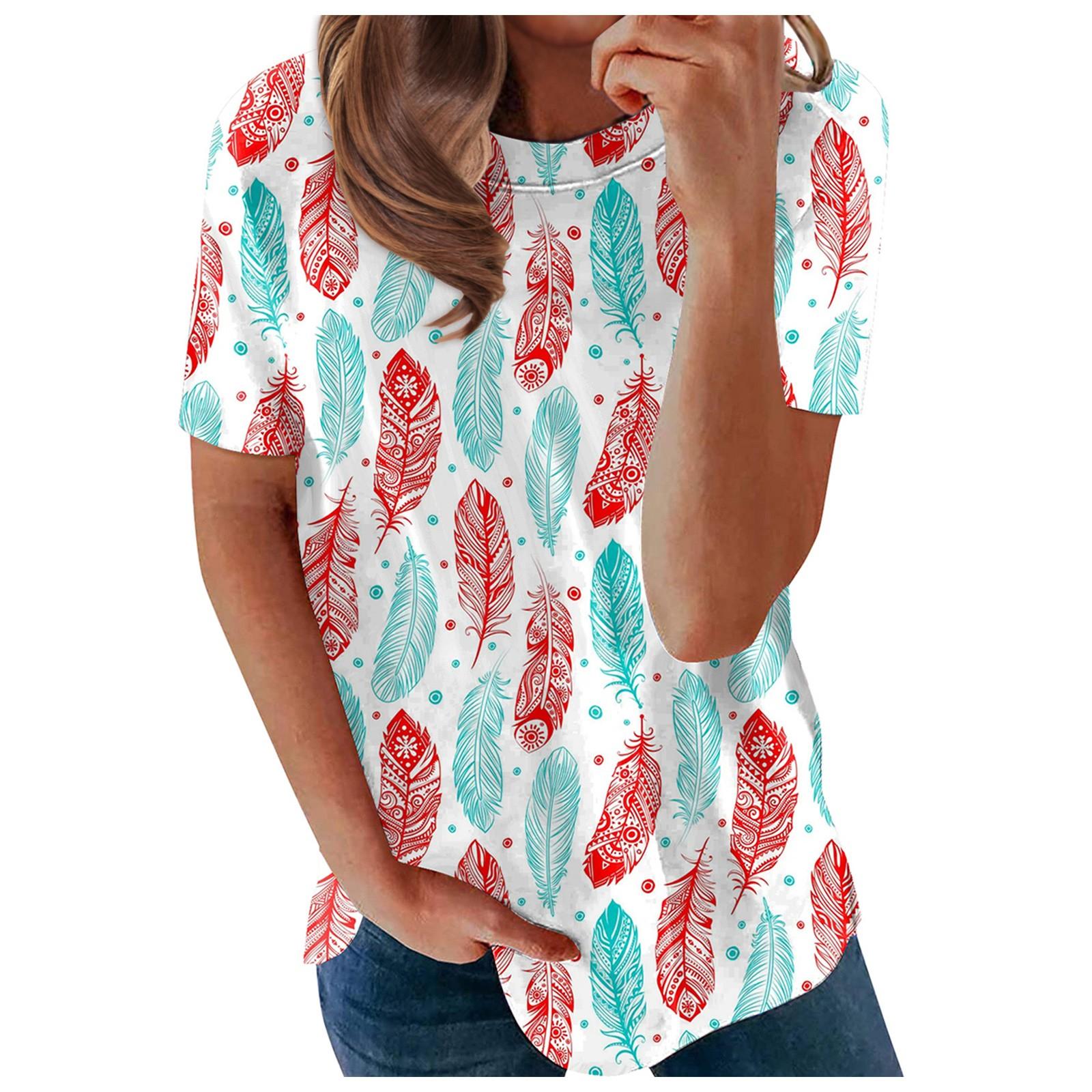 Женская летняя футболка с цветочным принтом и круглым вырезом, с короткими рукавами, топ XXXL белый