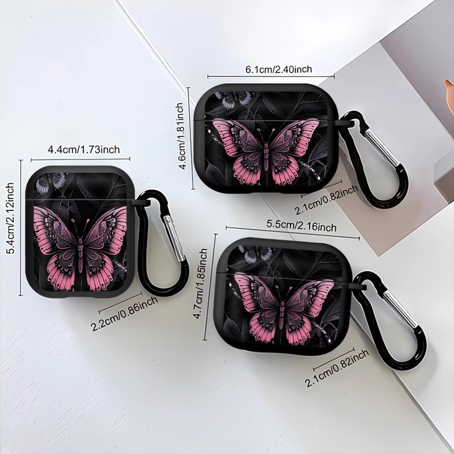 Black Butterfly Earphone Cases Cover Case For Airpods Pro 3 4 Pro3 Pro2 1 2