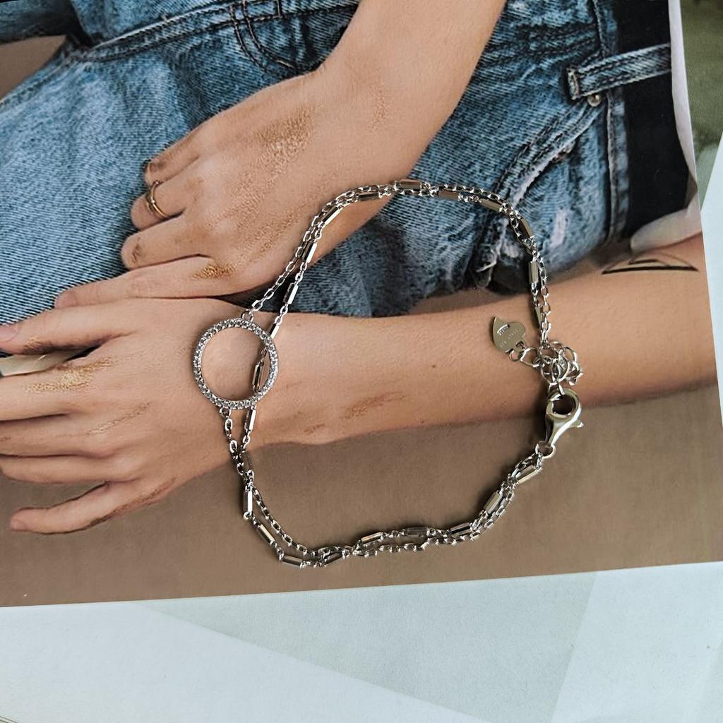 Sølvarmbånd med cubic zirconia, produktvekt 2,7 g (2190691)