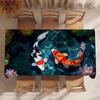 Colorful Koi Fish Table Cloth Party Decor Dining Room Home Kitchen Patios Waterproof Stain-Proof Table Cloth