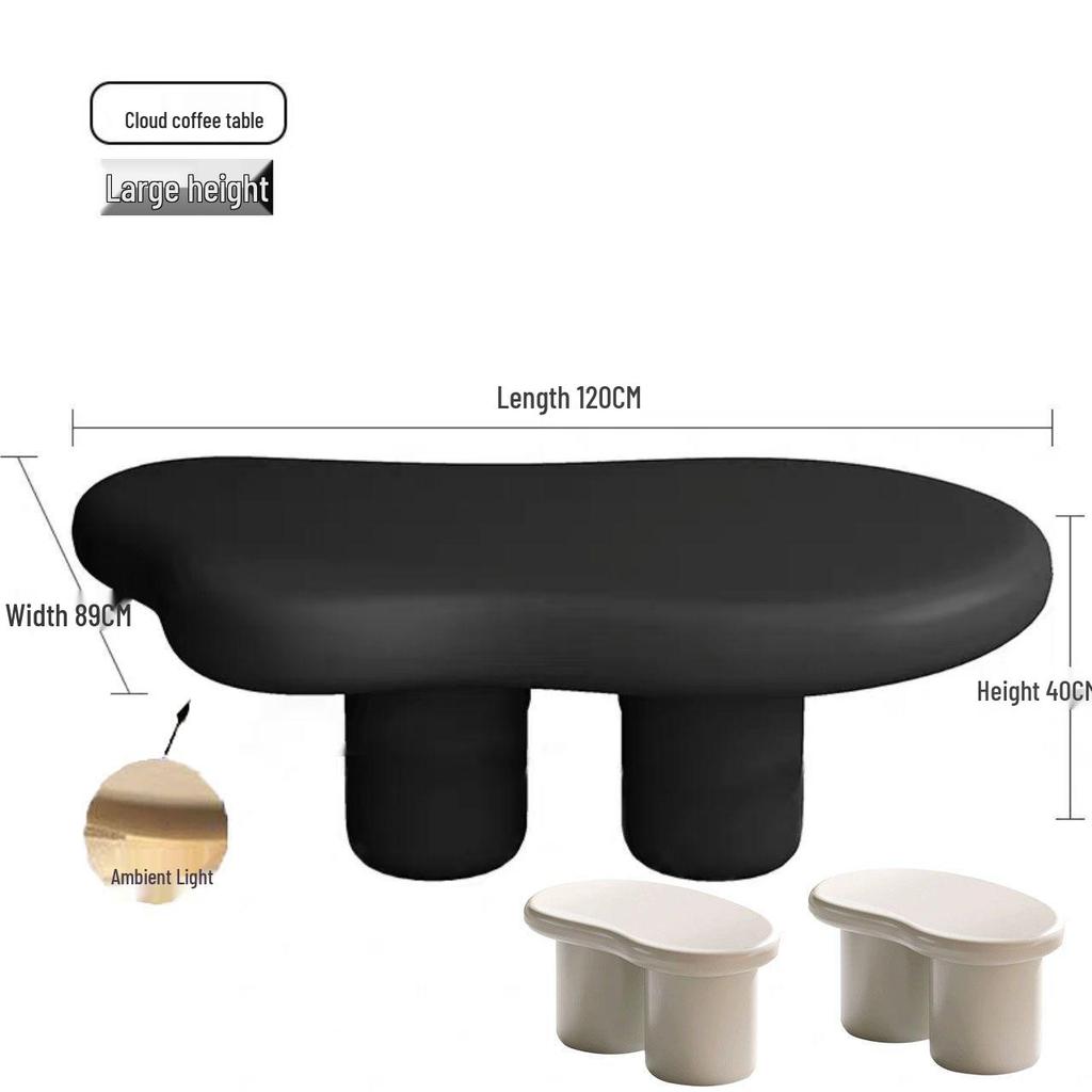 Tavolino da Caffè a Forma di Nuvola - Design Francese di Lusso per Soggiorni Moderni e Piccoli Appartamenti