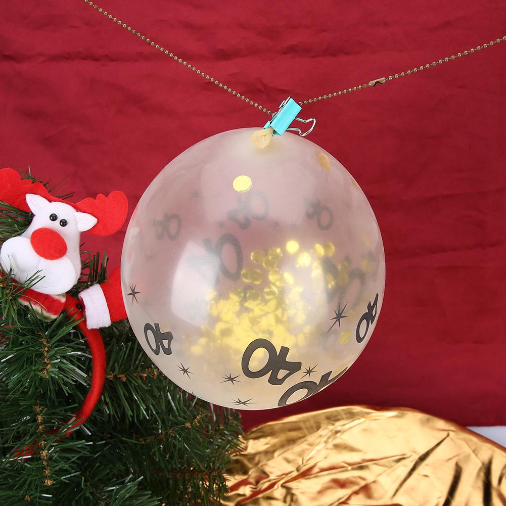 10Pcs Latex Transparent Balloon with Nnumber 40 Pattern for Birthday Party Wedding Anniversary Decorate