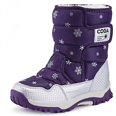 Bottes de neige imperméables pour enfants, chaussures en coton, épaisses et chaudes, antidérapantes, dans le Tube, décontractées, hiver