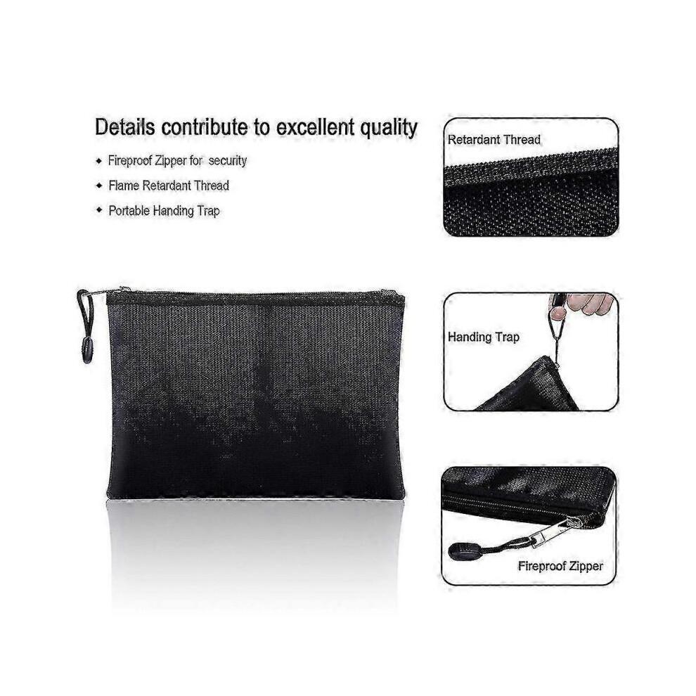 Fireproof Document Bag A4 Size with 13 Pockets - Water & Fire Resistant Safe Storage
