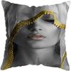 Pillowcase Bedroom Black and Gold African Woman  Living Room Pillow Decoration Cushion