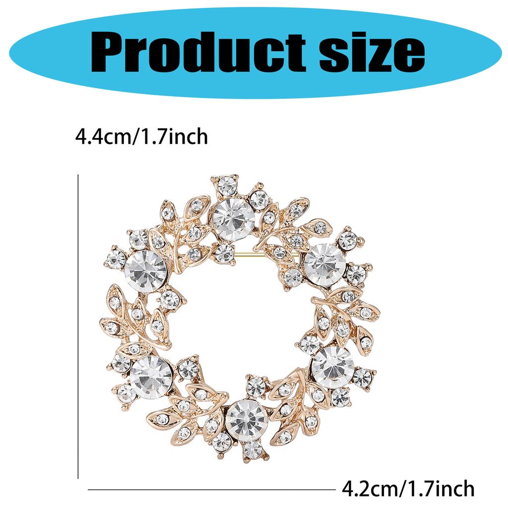 Wreath Enamel Brooch Sturdy Alloy Colorful Flower Lapel Pin Badge for Trendy Women Backpack Clothing and Hat Accessories