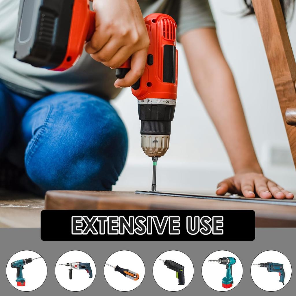 12Pcs High Hardness and Strong Magnetic Bits, D1 Anti-Slip Magnetic Drill Bits, 1/4inch Hex Shank Impact Cross Bit, Shock-Proof Impact Screw Driver