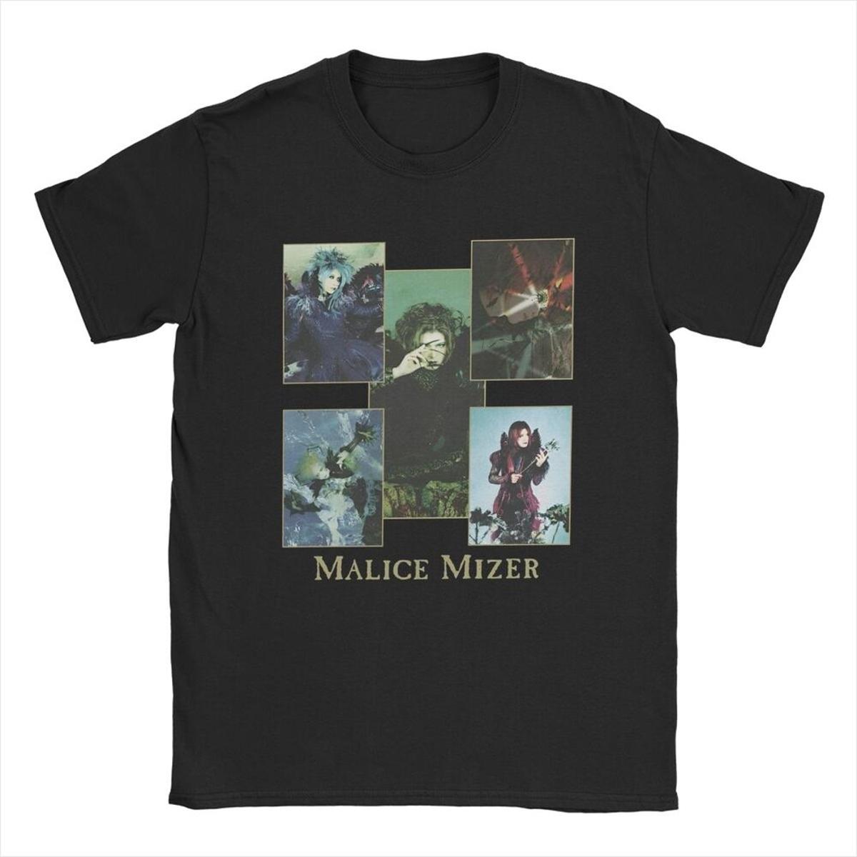 

Футболки Malice Mizer Band Singer Чоловічі 100% вінтажні футболки з круглим вирізом, рок-музиканти, футболки з короткими рукавами, товари 4XL 5XL 6XL XXL