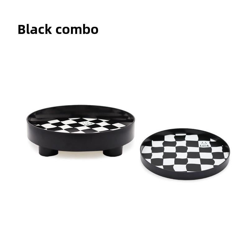 The Checkerboard Storage Plate, Fruit Plate, Storage Plate, Cups, Perfume, Jewelry, Sundries, Desktop Decoration Tray