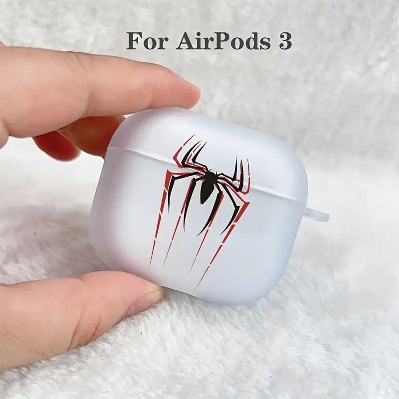 Coque pour AirPod Araignée Rouge Homme Noir et Blanc Housse pour Écouteurs pour AirPods1 2 3 4 Pro 3ème Génération 2ème Génération Coque Cadeau pour Amis