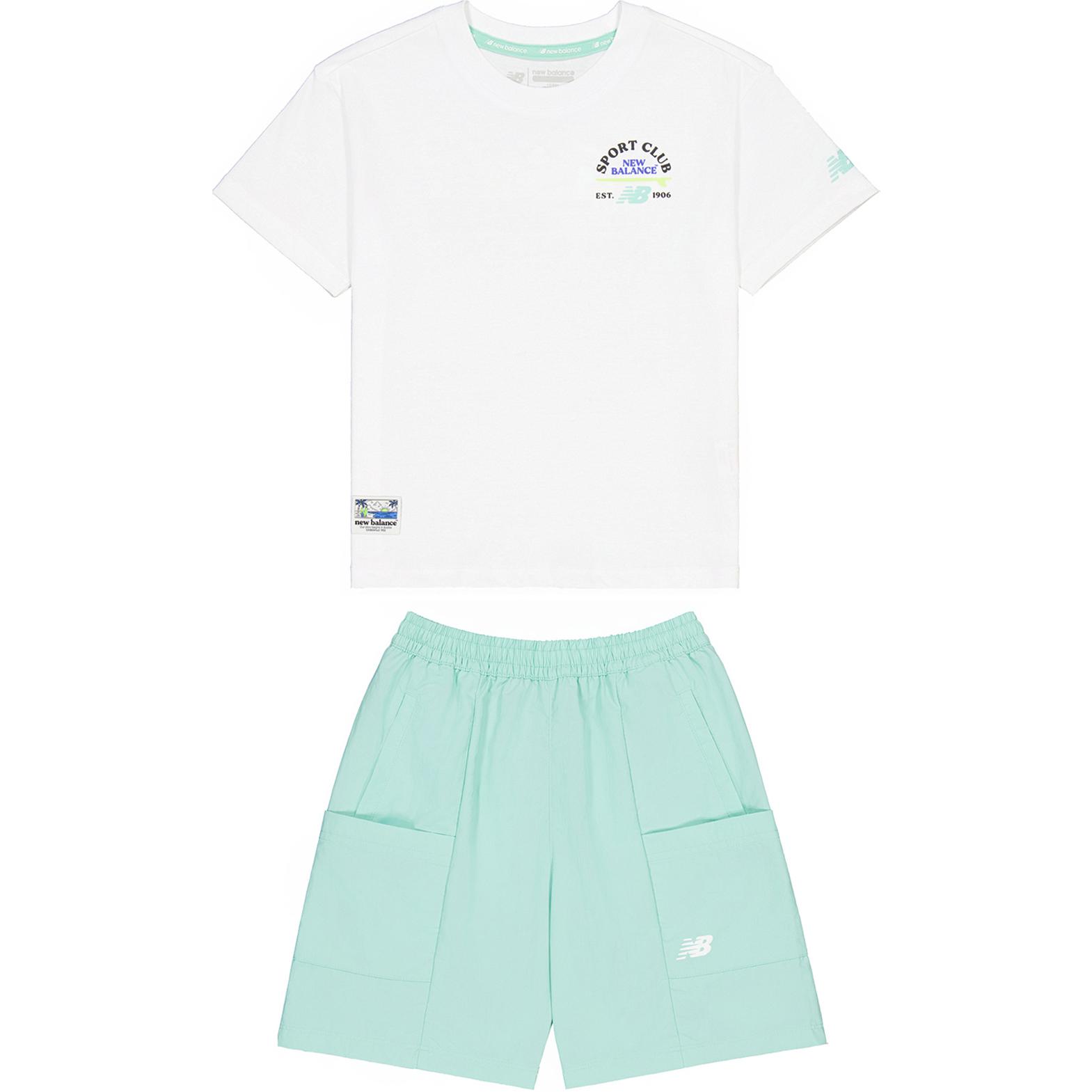 New Balance Casual Sportswear White Green Kids 2SE22073-WT 160