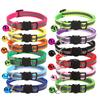 Reflective Cat Collar with Bell Adjustable Nylon Kitten Safe Necklace Collars Buckles For Cute Pets Cat Accessories Supplies