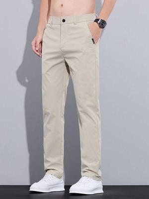 Chao Lunbu Men's Slim-Fit Straight-Leg Casual Business Pants - Spring/Autumn High-End Design