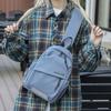 Solid Color Shoulder Crossbody Bag Multifunctional Sports Knapsack Cool Nylon Chest Bag  Male