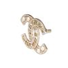 CHANEL CC double C logo hollow pearl letters filled metal brooch men and women same style couple gold
