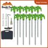 Fluorescent Spiral Tent Stake - Hexagonal Awning Anchor for Camping