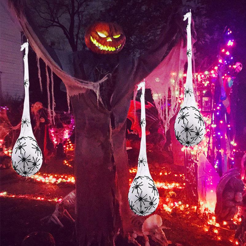 Halloween Decoration Spider Egg Glowing Spider Web Egg Hanging Decoration Party Exterior Decoration Wall Porch Lawn