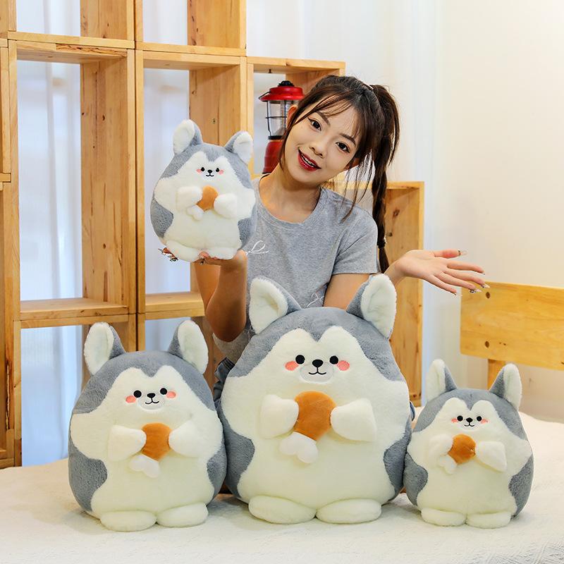 Popular Chicken Thigh Husky Dog Plush Toy Cute Rag Doll Sleeping Pillow