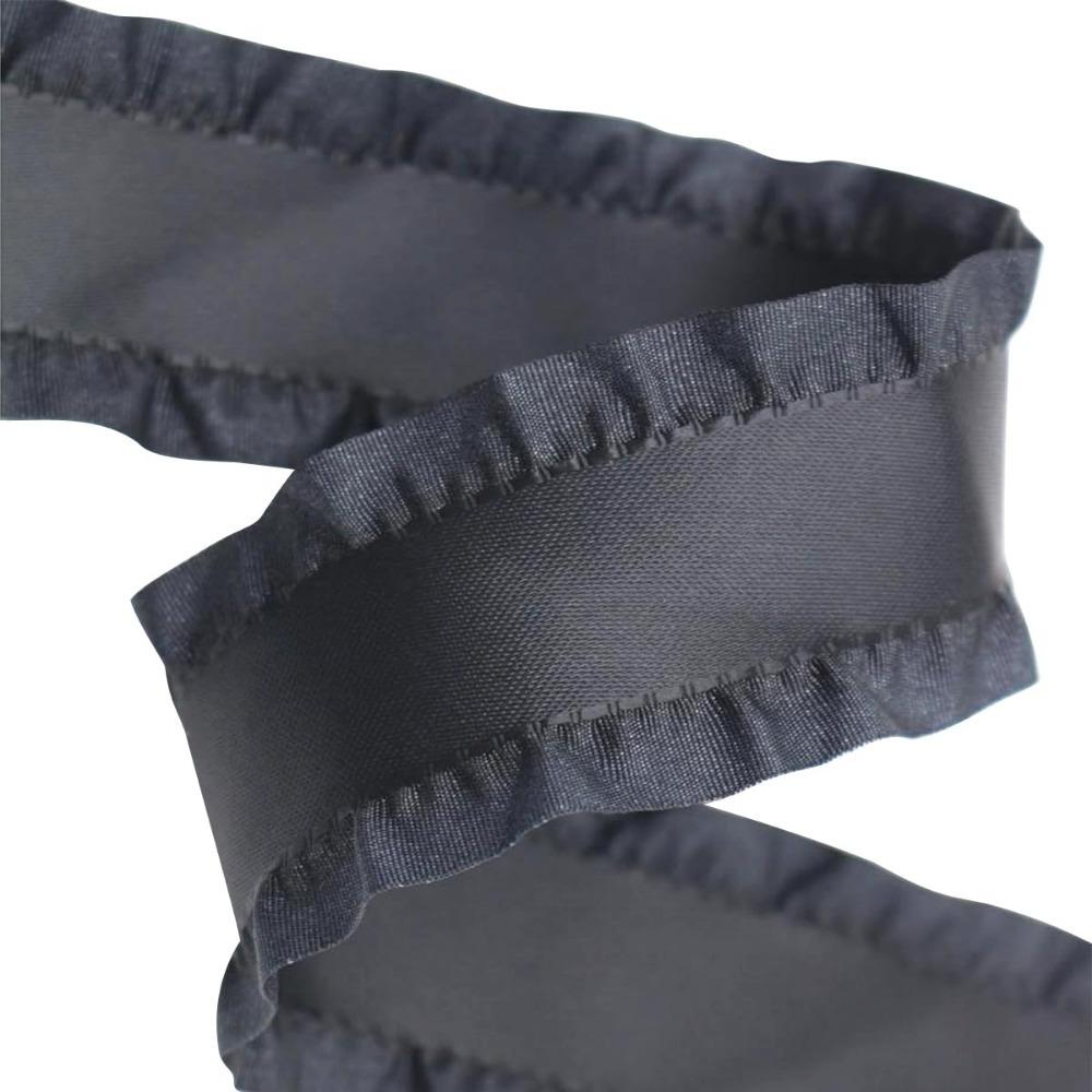 1 rotolo Nastro a Doppia Arricciatura Larghezza 1,5 Pollici Lunghezza 10 Yds Nastro in Tessuto Raso di Seta Nastro con Bordo a Foglia per Artigianato Fai da Te Confezionamento Regali Decorazione Festa di Matrimonio