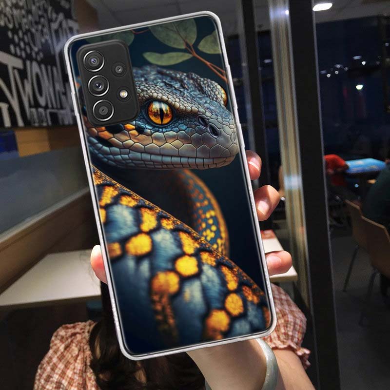 Forest Vipers And Pythons Phone Case for Samsung A54 A57 A37 A17 A14 A15 A12 A24 A34 A55 A35 A25 A52S A07 A05S A04S A22 A32 A72