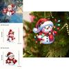 Adorable Acrylic Christmas Tree Snowman Ornament For Festive Car Interior Decor
