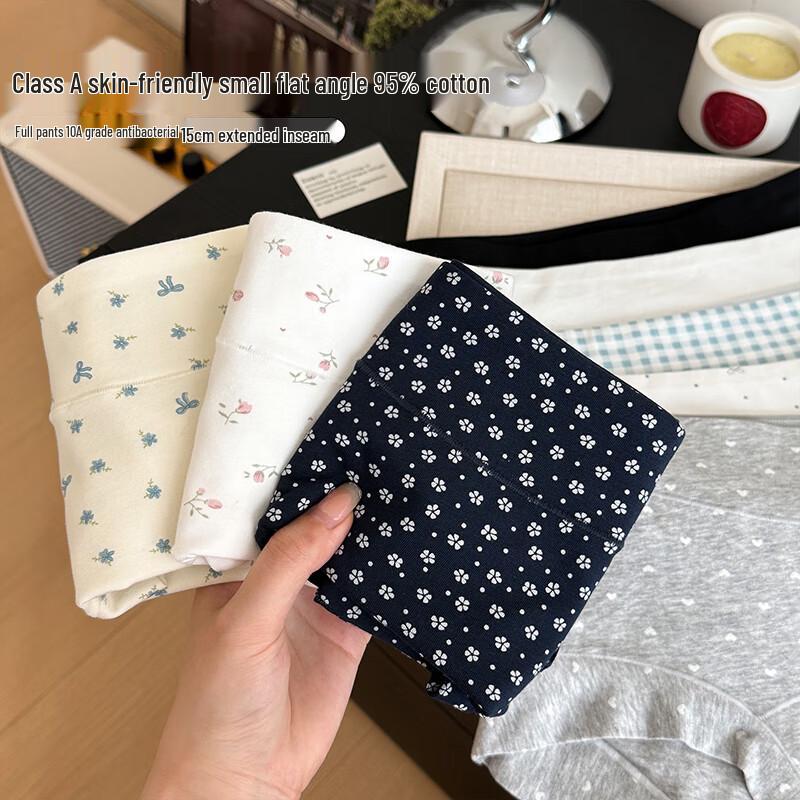 

Женские хлопковые боксеры с цветочным принтом Mao Ren, антибактериальные XL