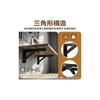 Folding Bracket Shelf Mount - L-shaped, 150kg Load Capacity, Wall Mounted, Set of 2, Screws Included (2, Black, 20cm)