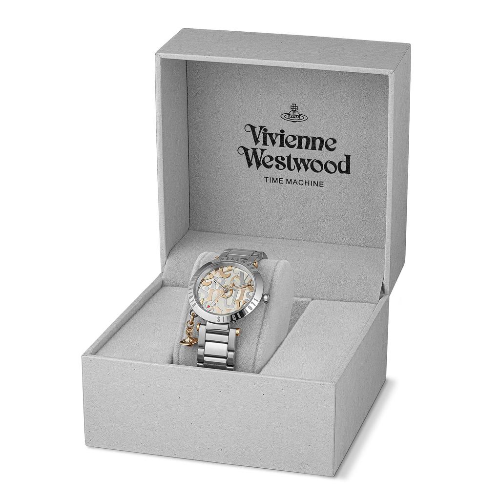 Vivienne Westwood Orb Logomania 32mm Quartz with Bracelet Women's Watch, Silver,