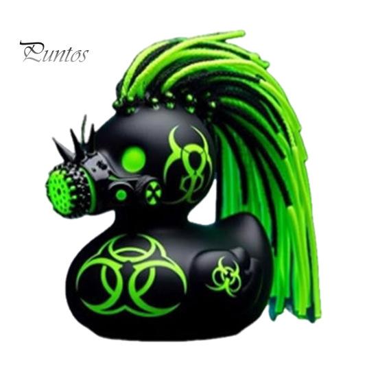 Gothic Duck Figurine Punk Deathrock Satanic Black Duck Resin Statue Sculpture Home Office Desktop Decoration Halloween Party Ornament