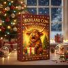 Highland Cow Advent Calendar 2025 with 24 Highland Cow Ornaments 24 Days Christmas Countdown Calendar Xmas Countdown Calendar
