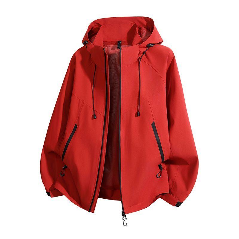 Frühlings Trendiger Berg Windbreaker Jacke Damen Leicht Gelb Zitronenfarben Outdoor Wanderjacke Unisex