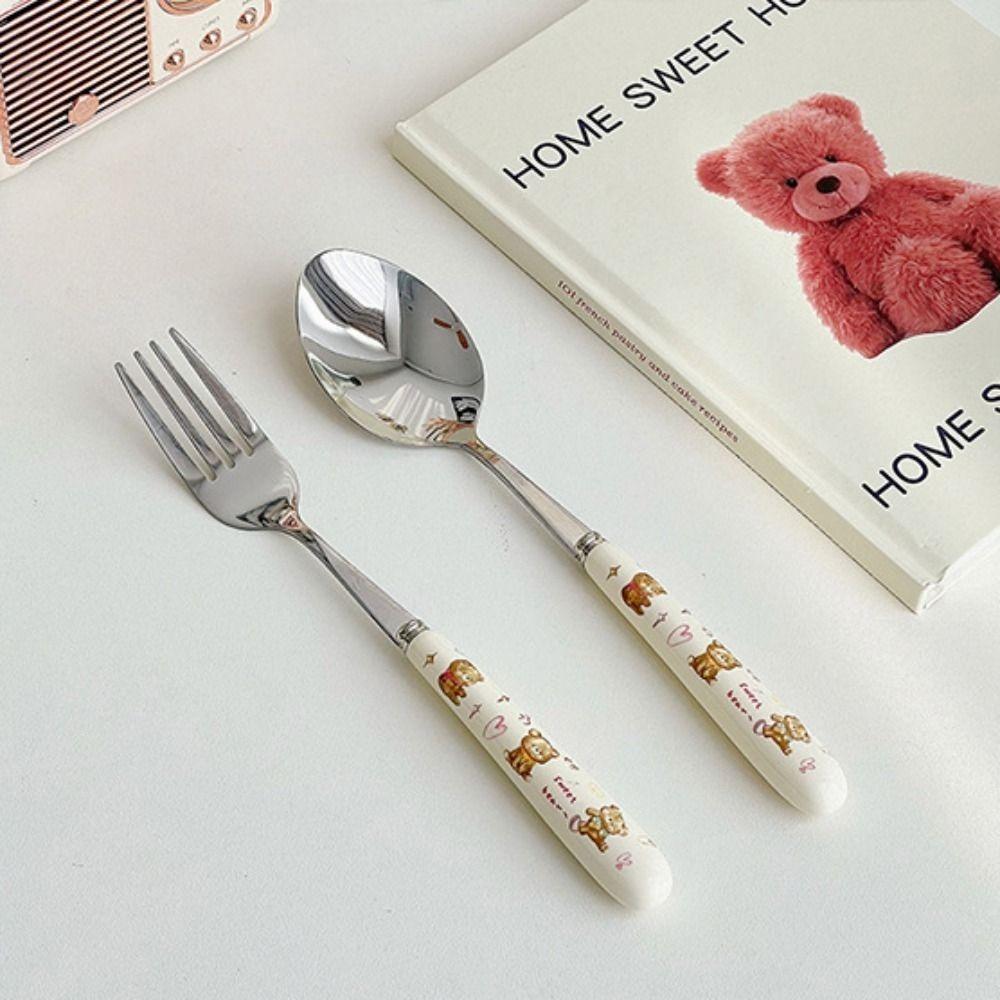 Cute Ceramic Little Bear Biscuits Mug Hand Drawn Cream Style Coffee Cup Instant Noodles Bowl Office