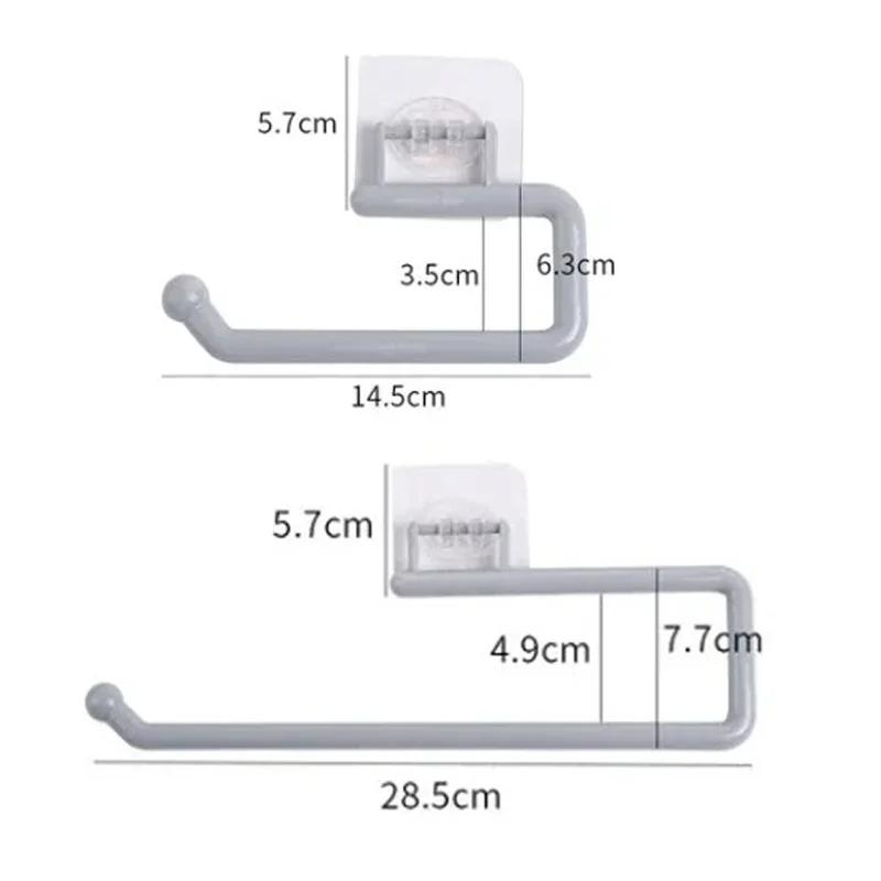 Kitchen Tissue Holder Hanging Toilet Roll Paper Holder Kitchen Paper Towel Rack Bathroom Cabinet Door Hook Holder Organizer