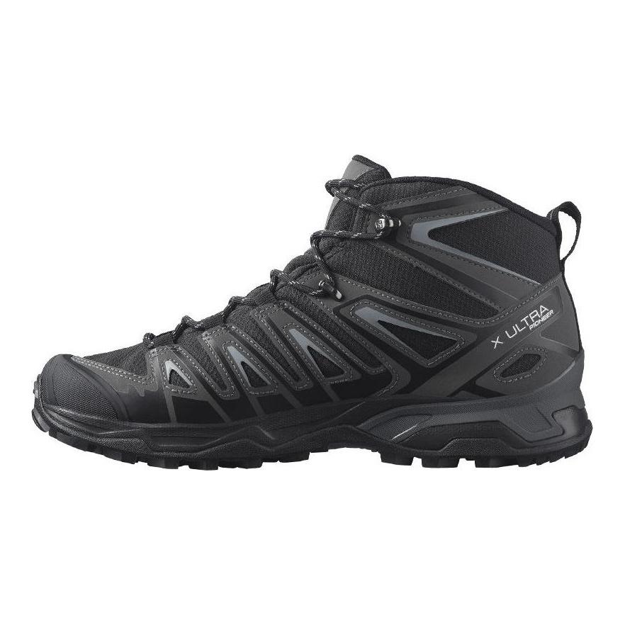 SALOMON X Ultra Pioneer Boty tlumící nárazy, protiskluzové, odolné, nárazuvzdorné, středně vysoké, outdoorové funkční boty, pánské boty, černé 416711