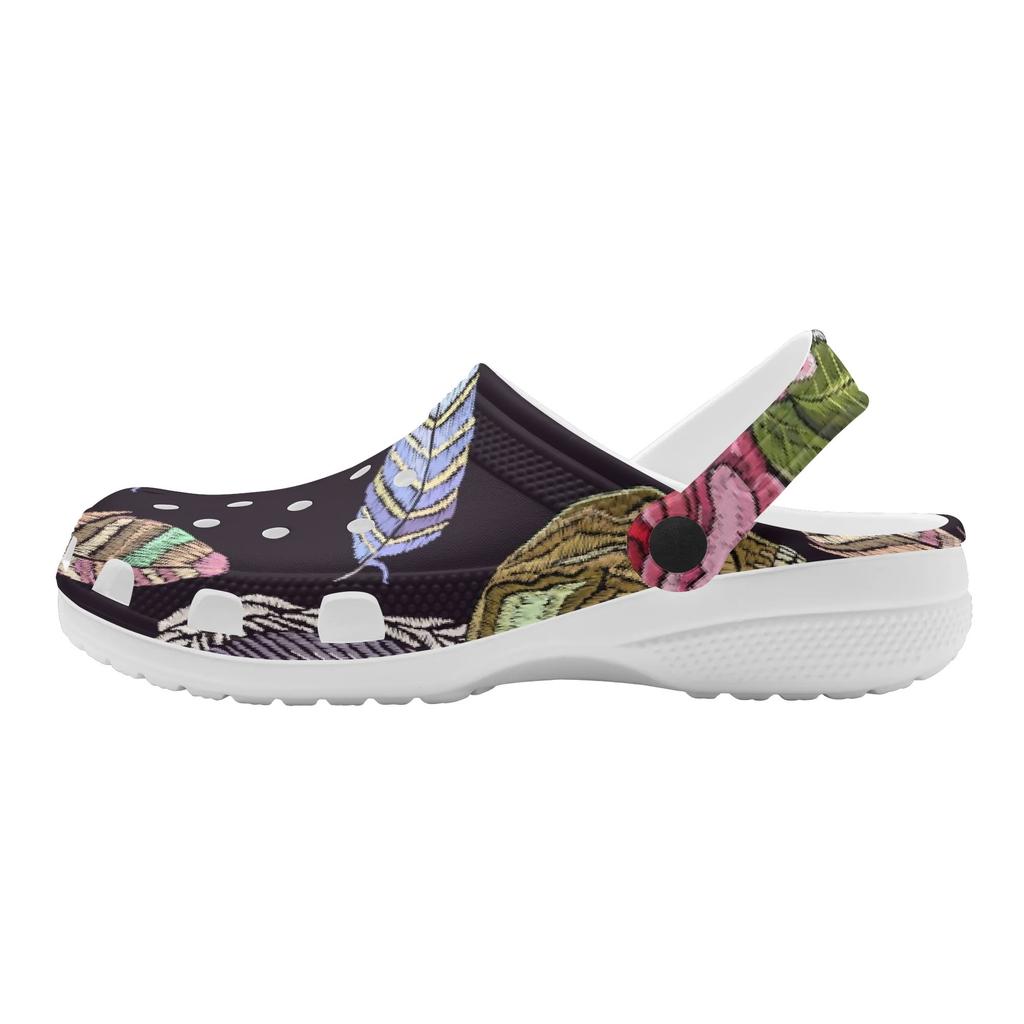 Graphic Printed EVA Clogs Women Men Lightweight Breathable Slip On Casual Shoes Soft Sole Summer Sandals Daily Comfort Wear
