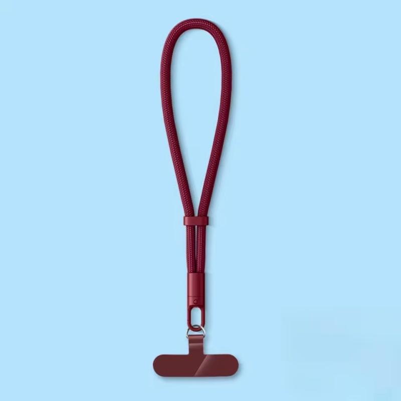 Universal Adjustable Mobile Phone Lanyard Short Wrist Strap with Self-locking Anti-drop Design Durable Polyester Phone Strap