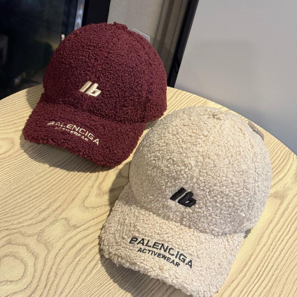 New Autumn and Winter Warm Plus Velvet and Thickened Lambswool Cap for Women Ins Trend Versatile Baseball Hat for Men