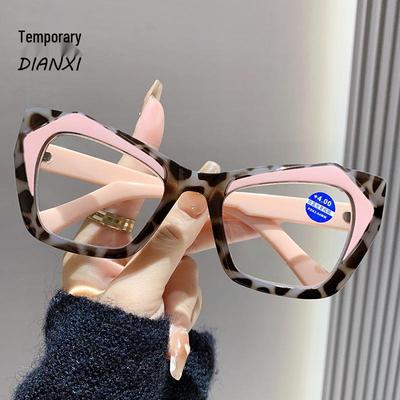 Schildpattfarbene Blaulichtfilter-Lesebrille mit Schmetterlingsform für Damen – Bequem, Ermüdungshemmend, Hochauflösend.